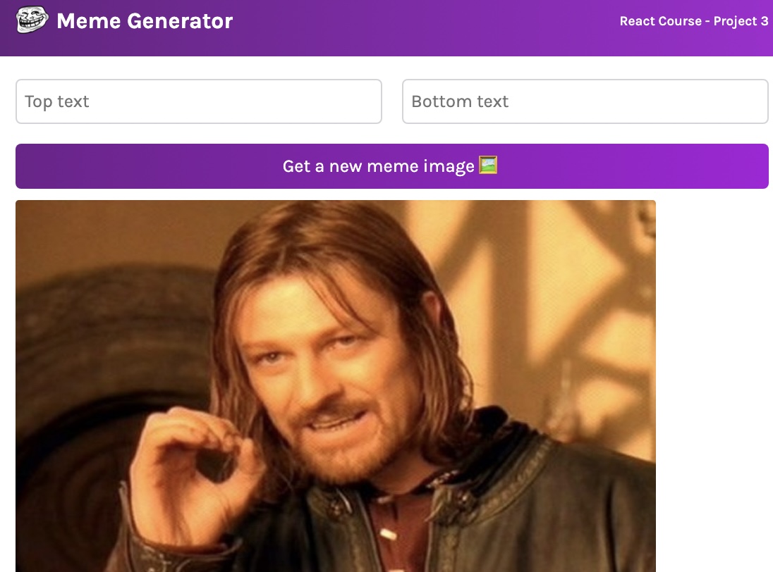 Learn React by Building a Meme Generator